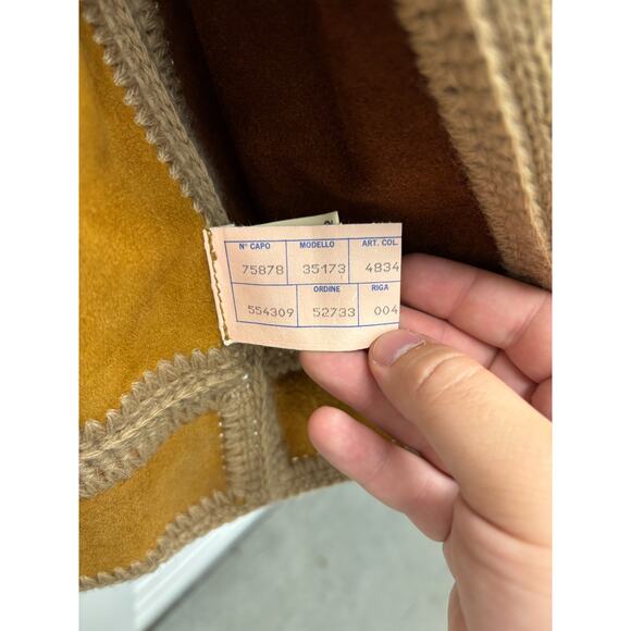 Dolce & Gabbana Leather Wool Vest Toggle Closure Size 48 - Picture 8 of 10